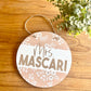 Colorful Teacher Pattern Name Sign; wood Round sign