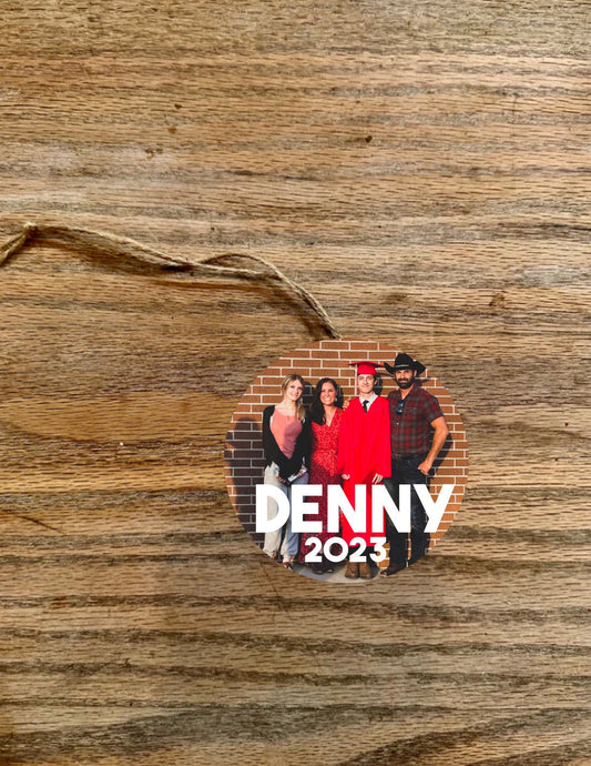 Your Family Photo Customized Last Name 2023 Acrylic Ornament; Holiday; Christmas tree 3