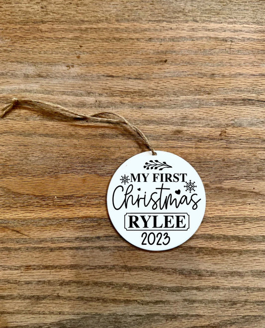 my first christmas baby 2023 Acrylic Ornament; Holiday; Christmas tree