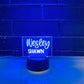 Your Custom Name Design Night Light Stand - 3D LED Lamp Base with Adjustable Colors