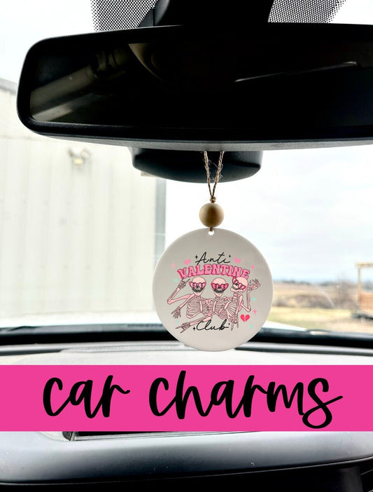 skeleton Valentine's Day Car Charm anti valentines day club