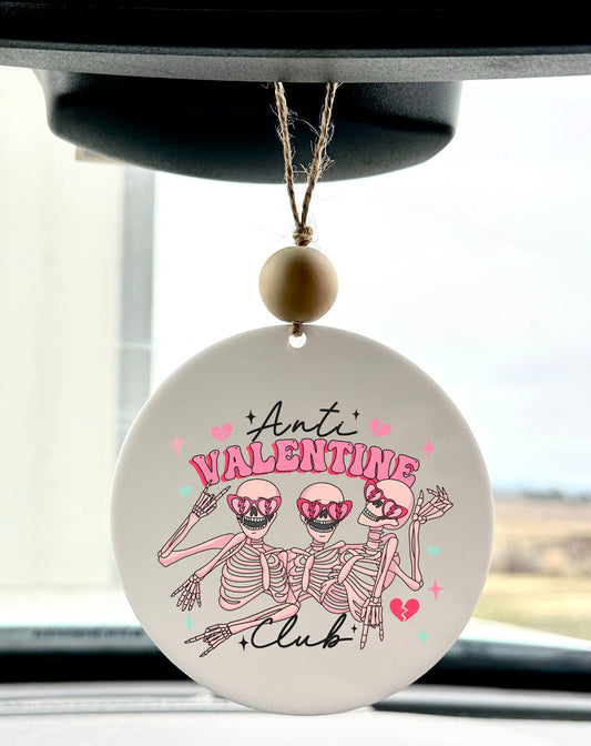 skeleton Valentine's Day Car Charm anti valentines day club