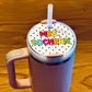 Custom Family Your Photo personalized Tumbler Lid Name Tag 20/30oz or 40 oz insulated Tumbler Name Topper Tumbler Acrylic mug circle