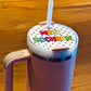 Custom Family Your Photo personalized Tumbler Lid Name Tag 20/30oz or 40 oz insulated Tumbler Name Topper Tumbler Acrylic mug circle